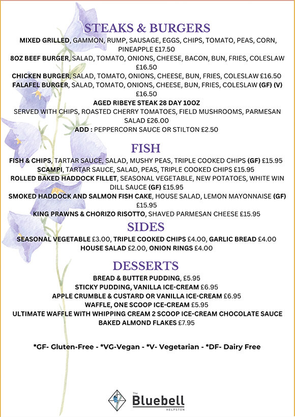 The Bluebell at Helpston | Good food