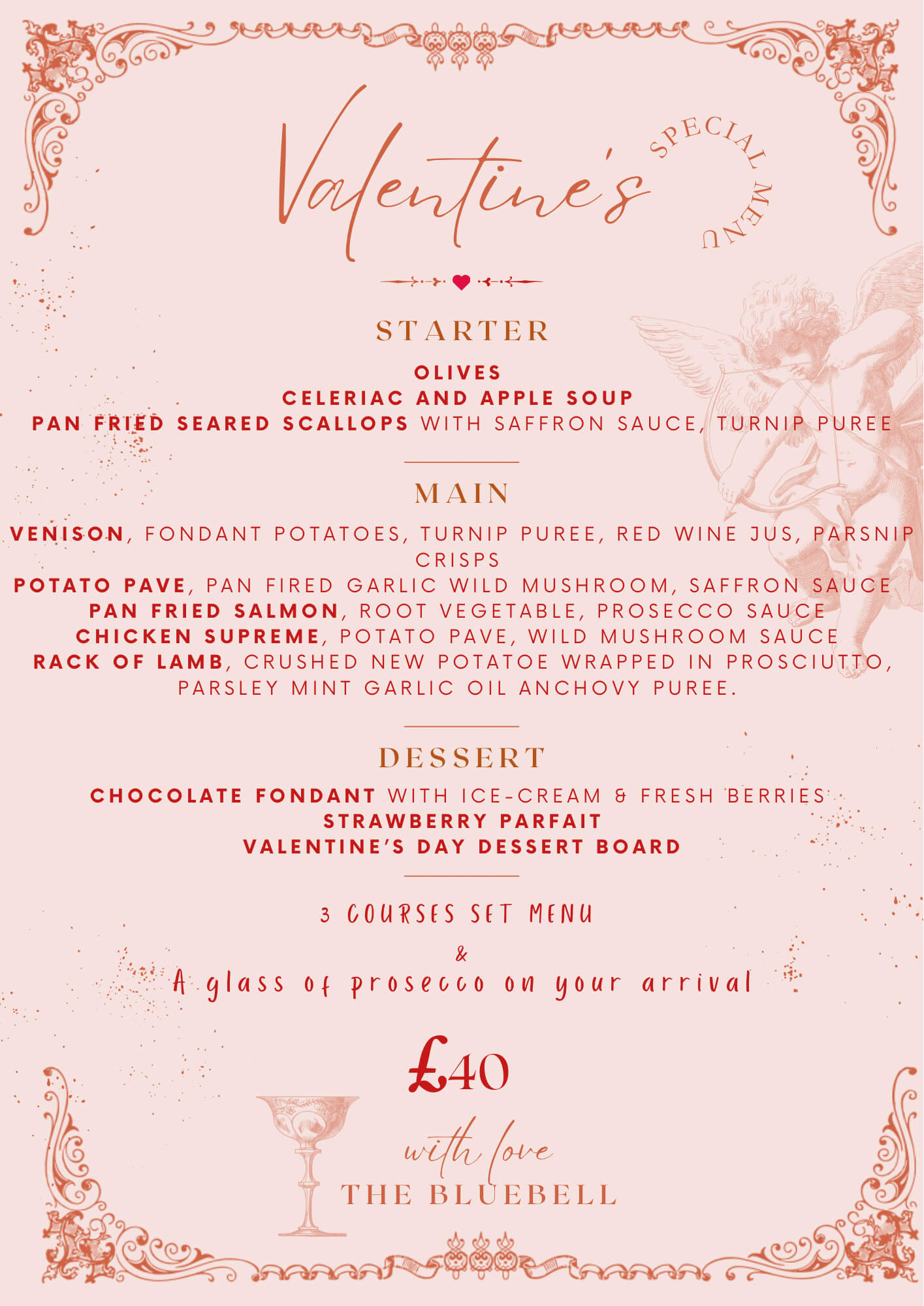 Valentines Menu